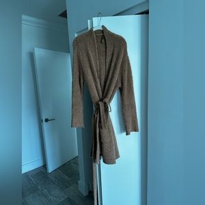 SKIMS cozy knit robe in camel S/M